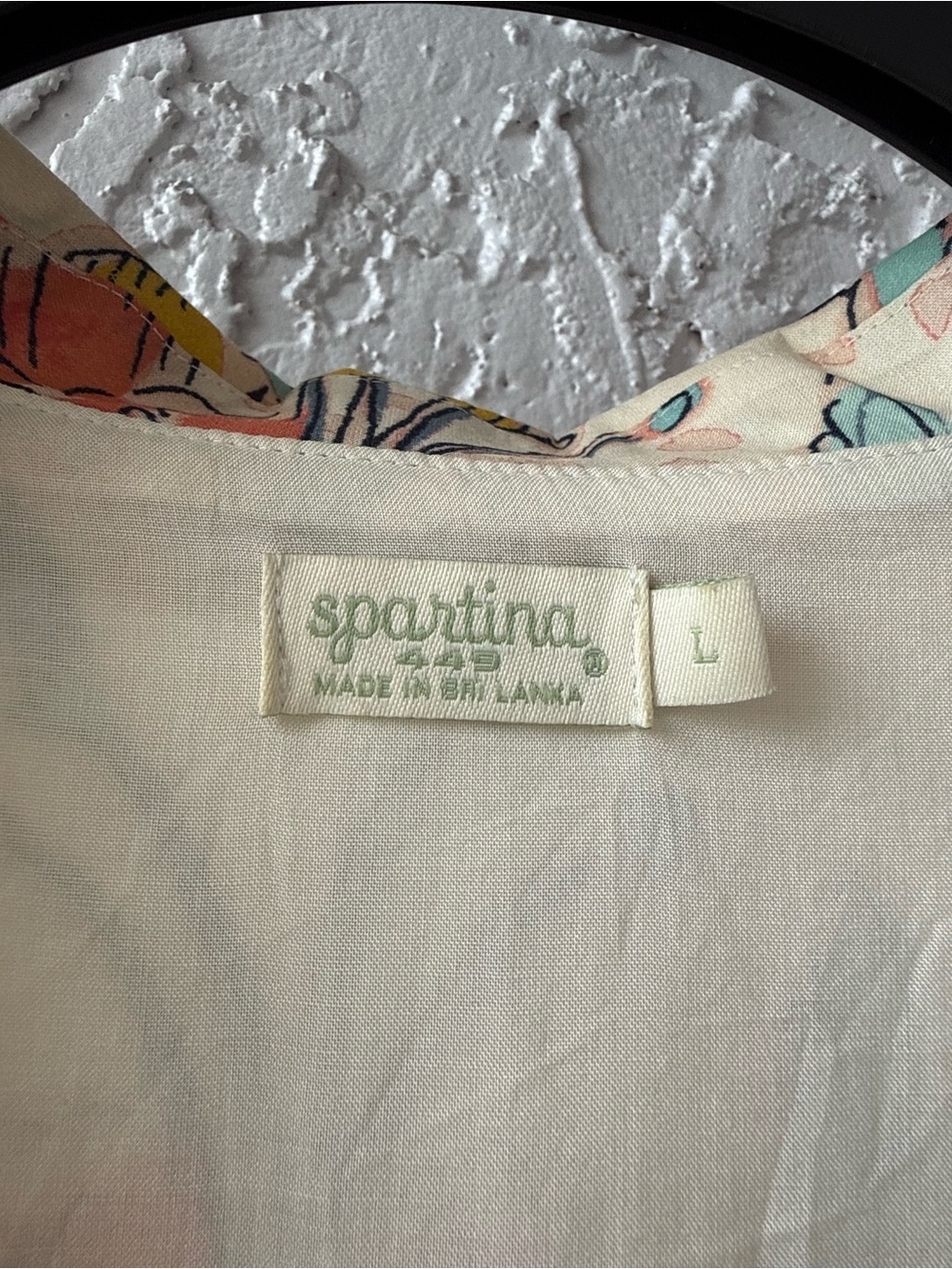 Spartina 449 Hallie Midi Dress Clara Starry Floral Cream Large - Picture 6 of 9